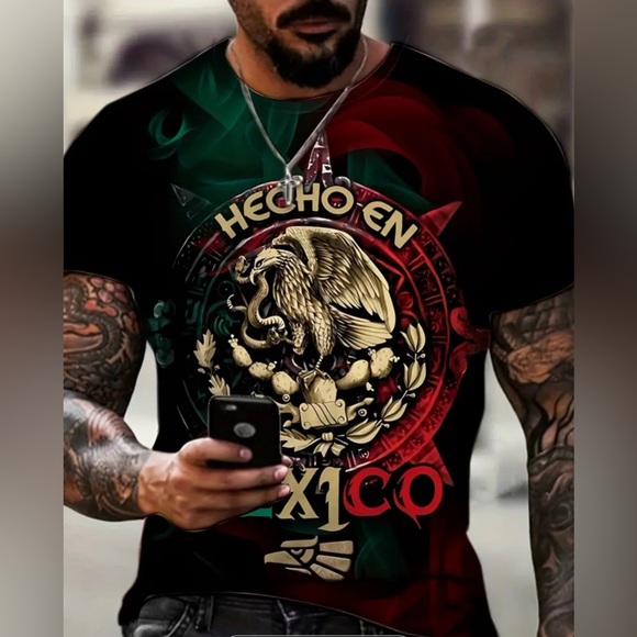 Men's Graphic Crew Neck Active T-shirt Summer Comfortable Casual T-shirts Men's - Picture 4 of 4